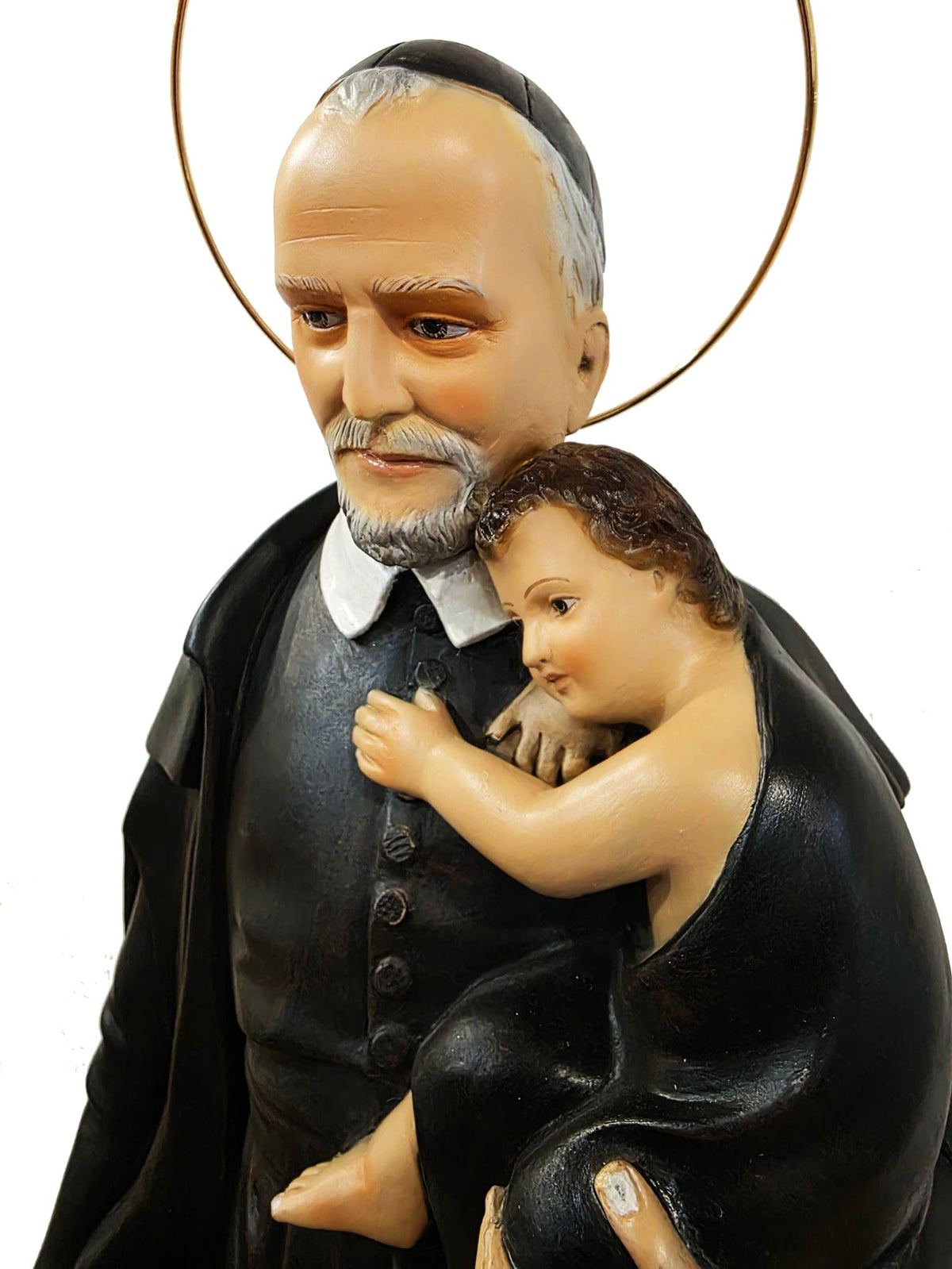 Imagem de São Vicente de Paula 60 cm em Pó de Mármore-TerraCotta Arte Sacra