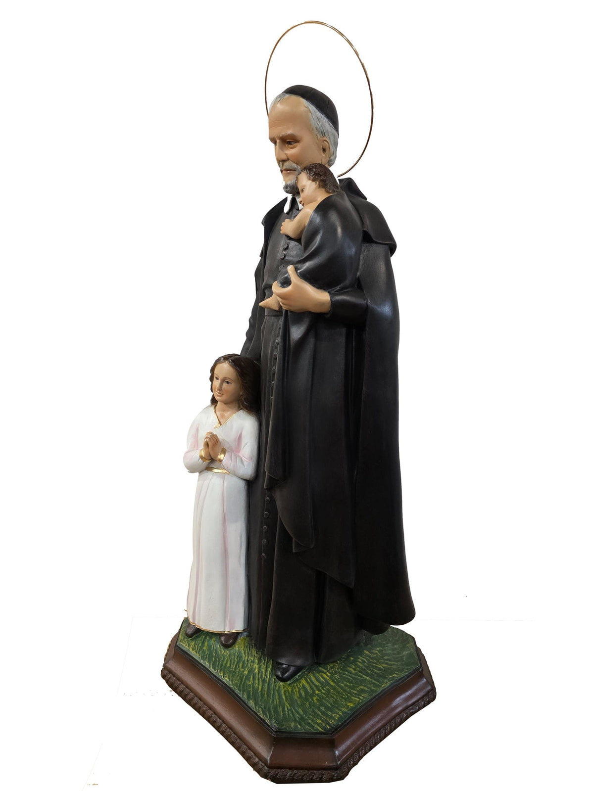 Imagem de São Vicente de Paula 60 cm em Pó de Mármore-TerraCotta Arte Sacra