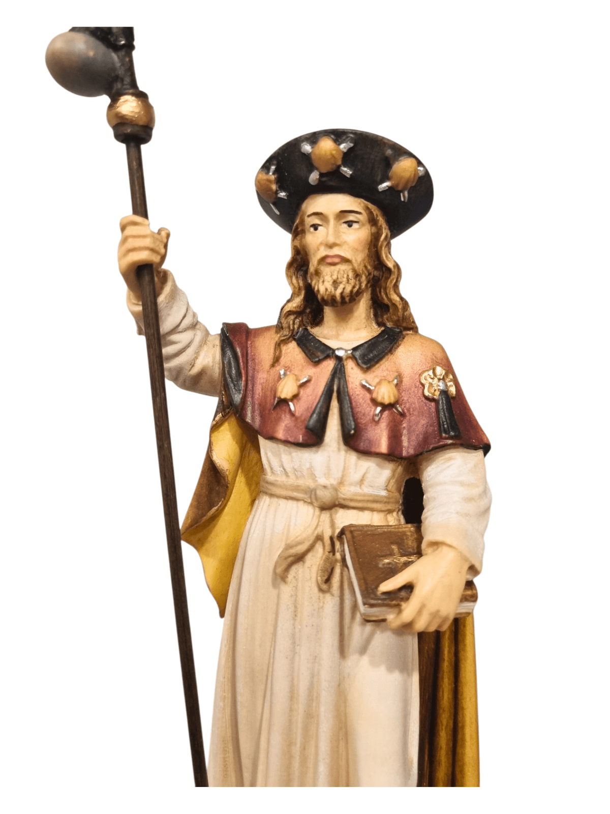 Imagem de Tiago de Madeira Italiana 20 cm Colorido-TerraCotta Arte Sacra