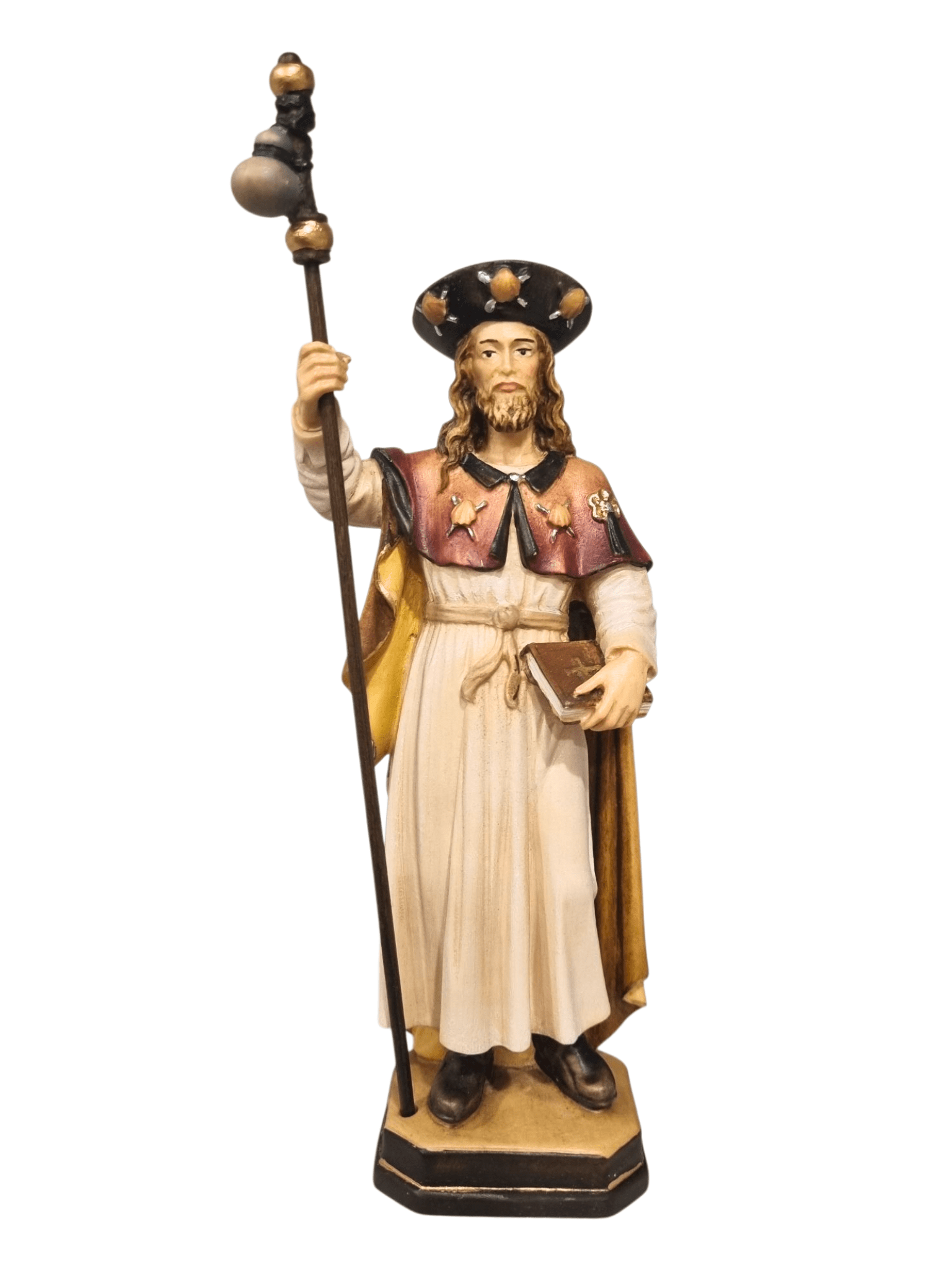 Imagem de Tiago de Madeira Italiana 20 cm Colorido-TerraCotta Arte Sacra