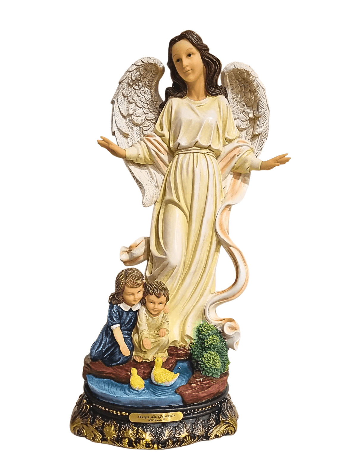 Imagem do Anjo da Guarda em Resina 40 cm-TerraCotta Arte Sacra