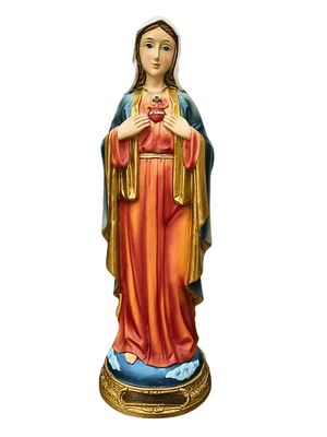 Imagem do Imaculado Coração de Maria 30 cm de Resina-TerraCotta Arte Sacra