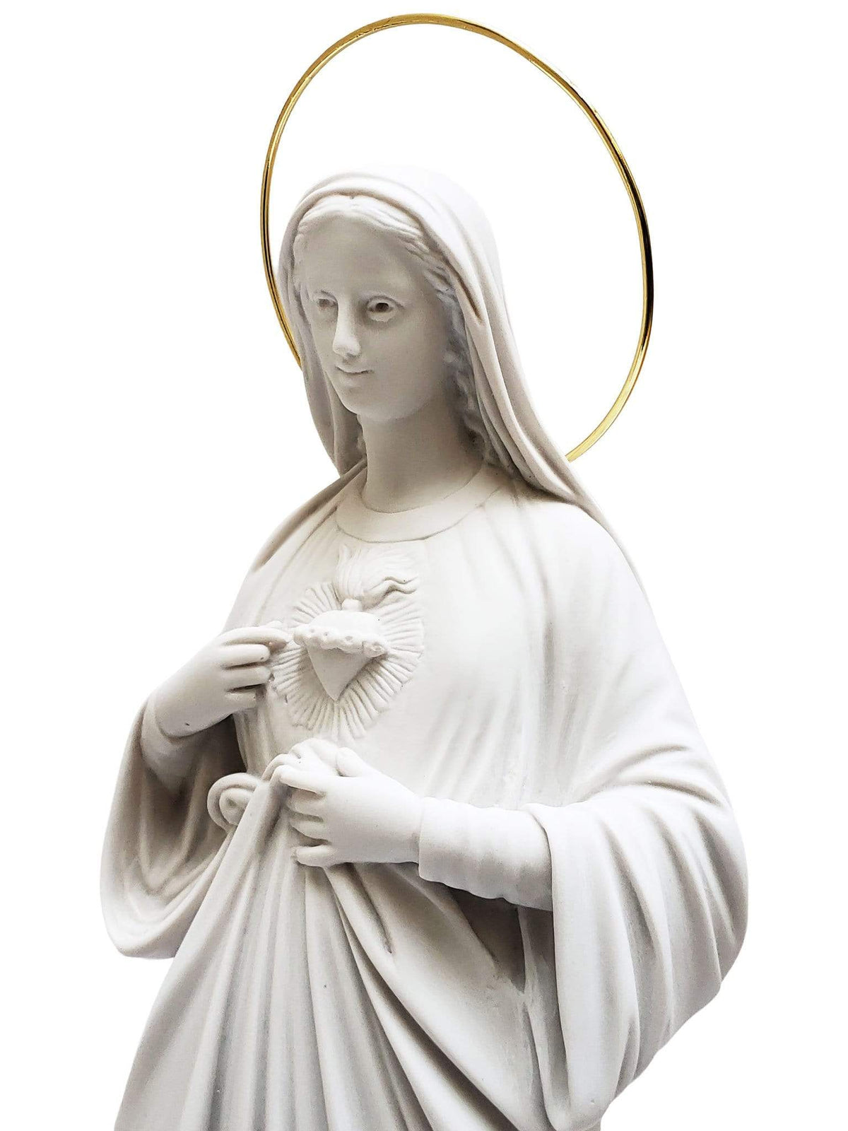 Imagem do Imaculado Coração de Maria em Pó de Mármore-TerraCotta Arte Sacra