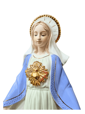 Imagem do Imaculado Coração de Maria em Porcelana 30 cm-TerraCotta Arte Sacra