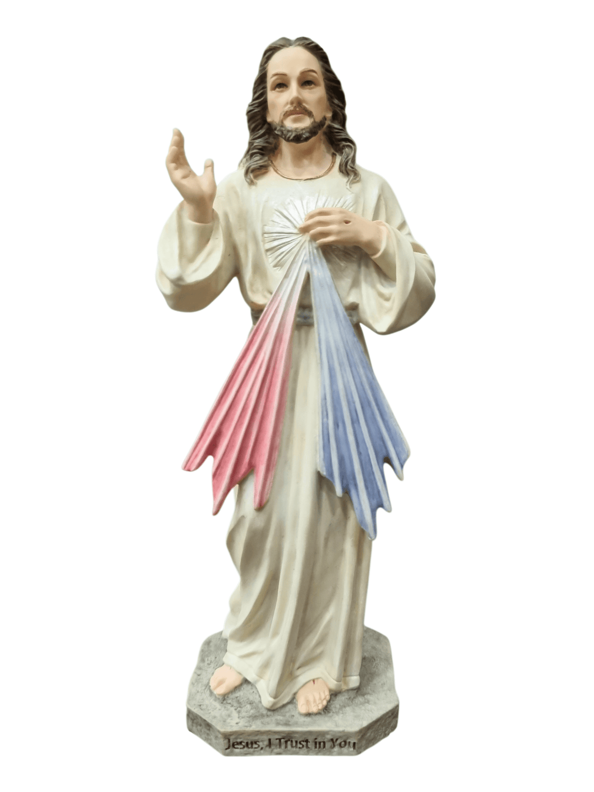 Imagem do Jesus Misericordioso em Resina Colorida 15 cm-TerraCotta Arte Sacra
