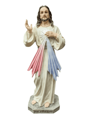 Imagem do Jesus Misericordioso em Resina Colorida 15 cm-TerraCotta Arte Sacra