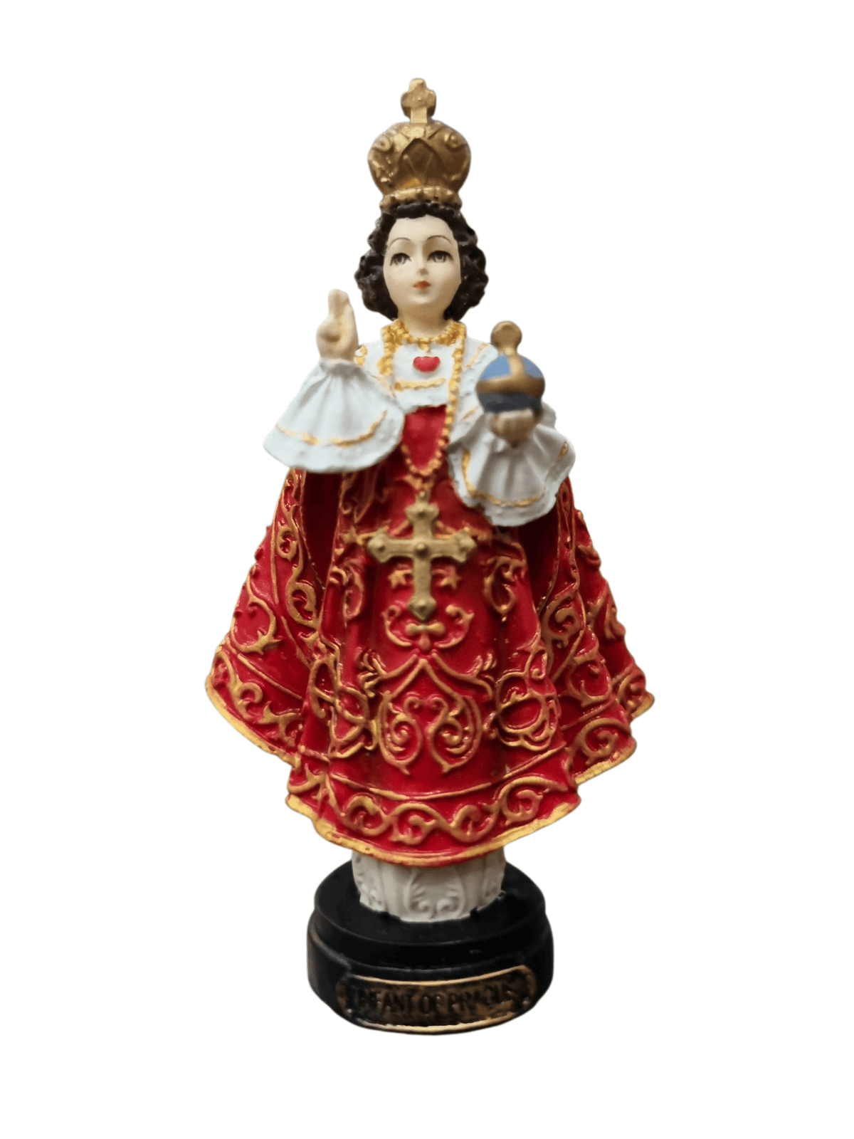 Imagem do Menino Jesus de Praga em Resina Colorido 9 cm-TerraCotta Arte Sacra