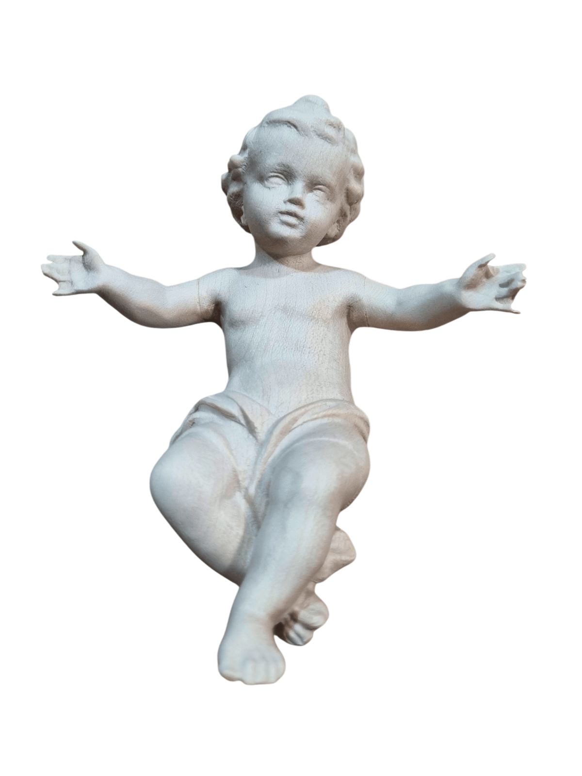 Imagem do Menino Jesus em Madeira Italiana Natural 12 cm-TerraCotta Arte Sacra