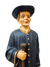 Imagem do Padre Cícero em Pó de Mármore Colorido 20 cm-TerraCotta Arte Sacra