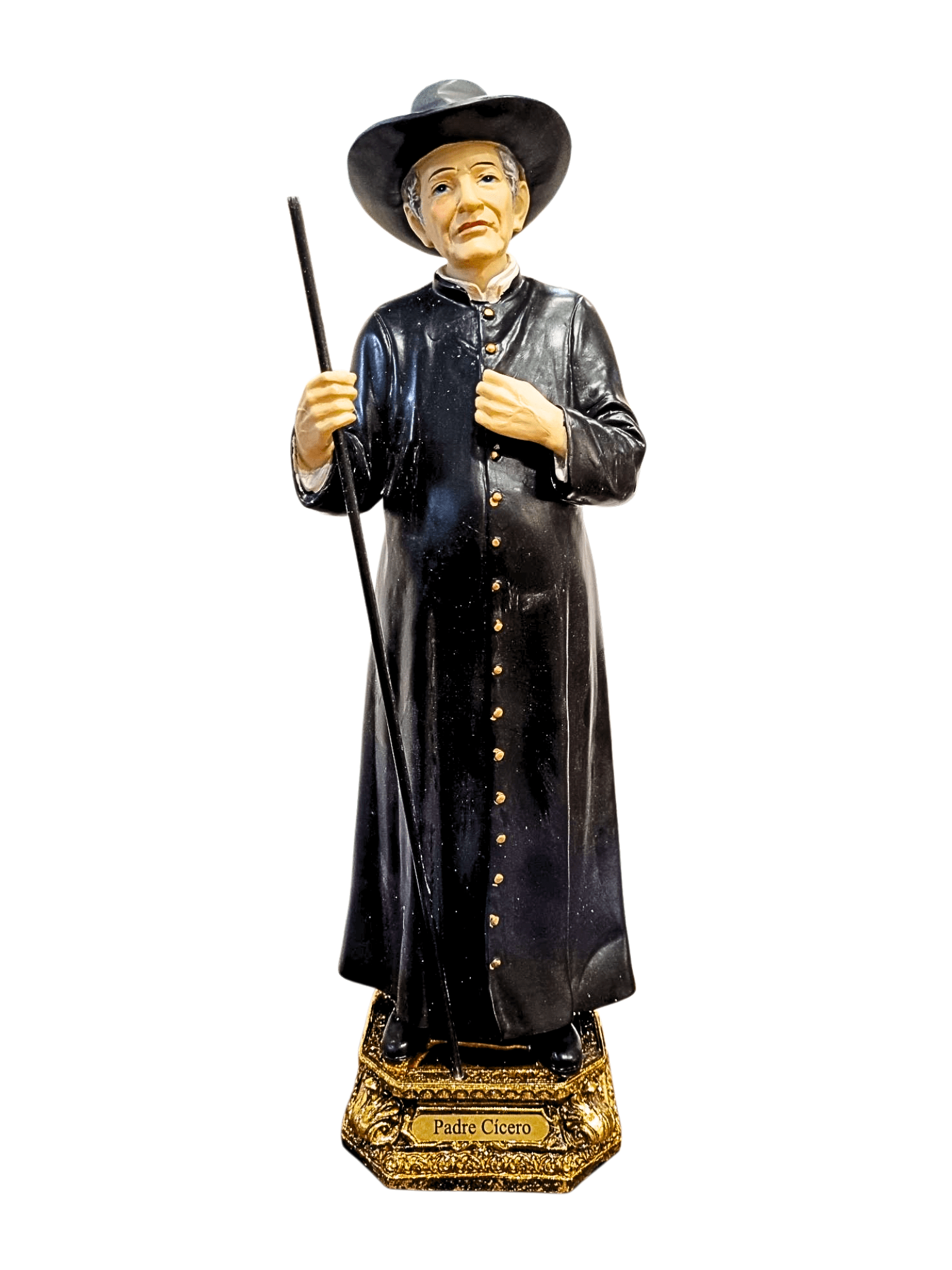 Imagem do Padre Cícero em Resina 30 cm-TerraCotta Arte Sacra