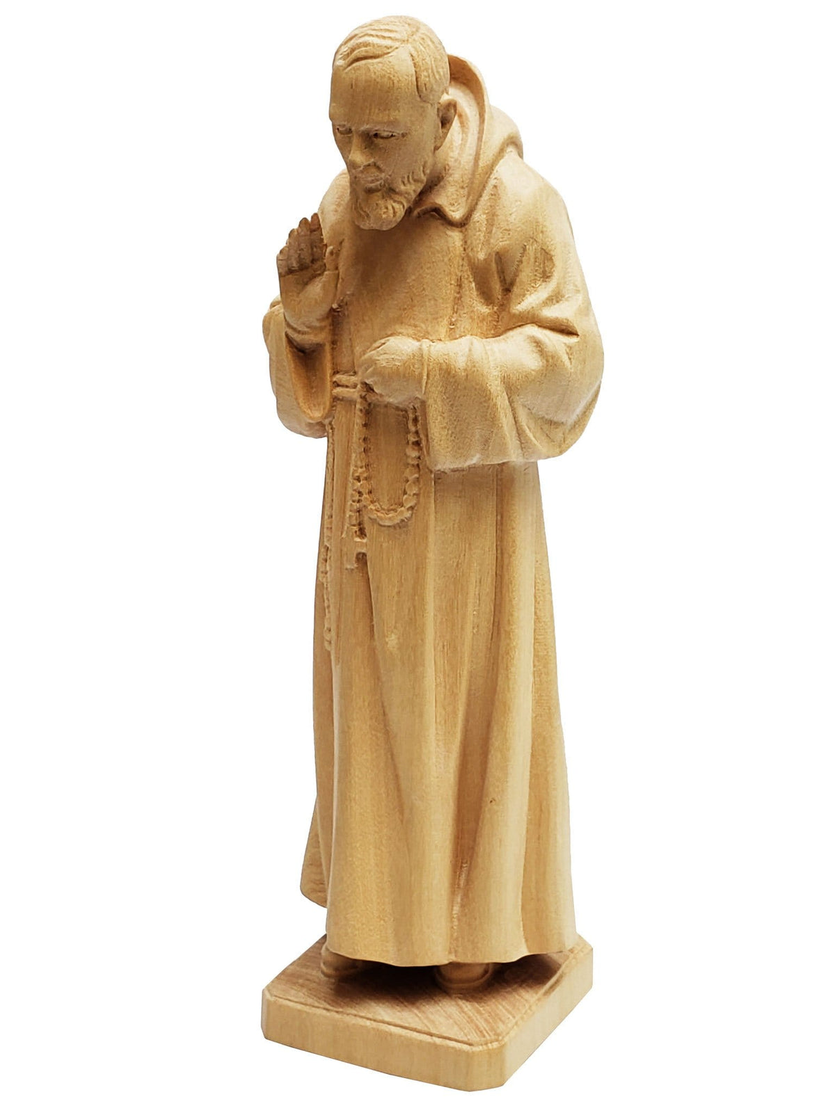 Imagem do Padre Pio em Madeira 40 cm-TerraCotta Arte Sacra