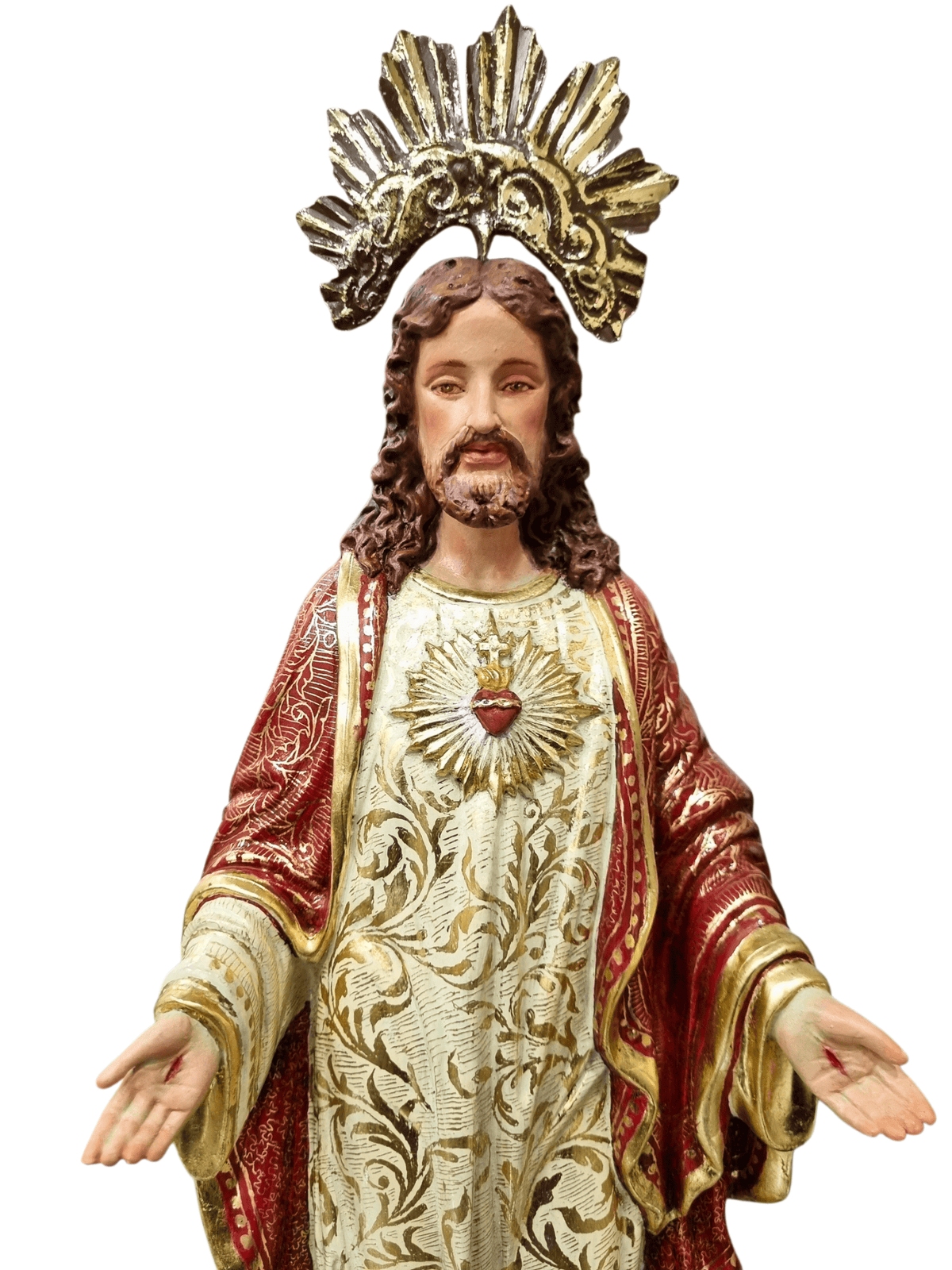 Imagem do Sagrado Coração Jesus Policromado de 46 cm-TerraCotta Arte Sacra