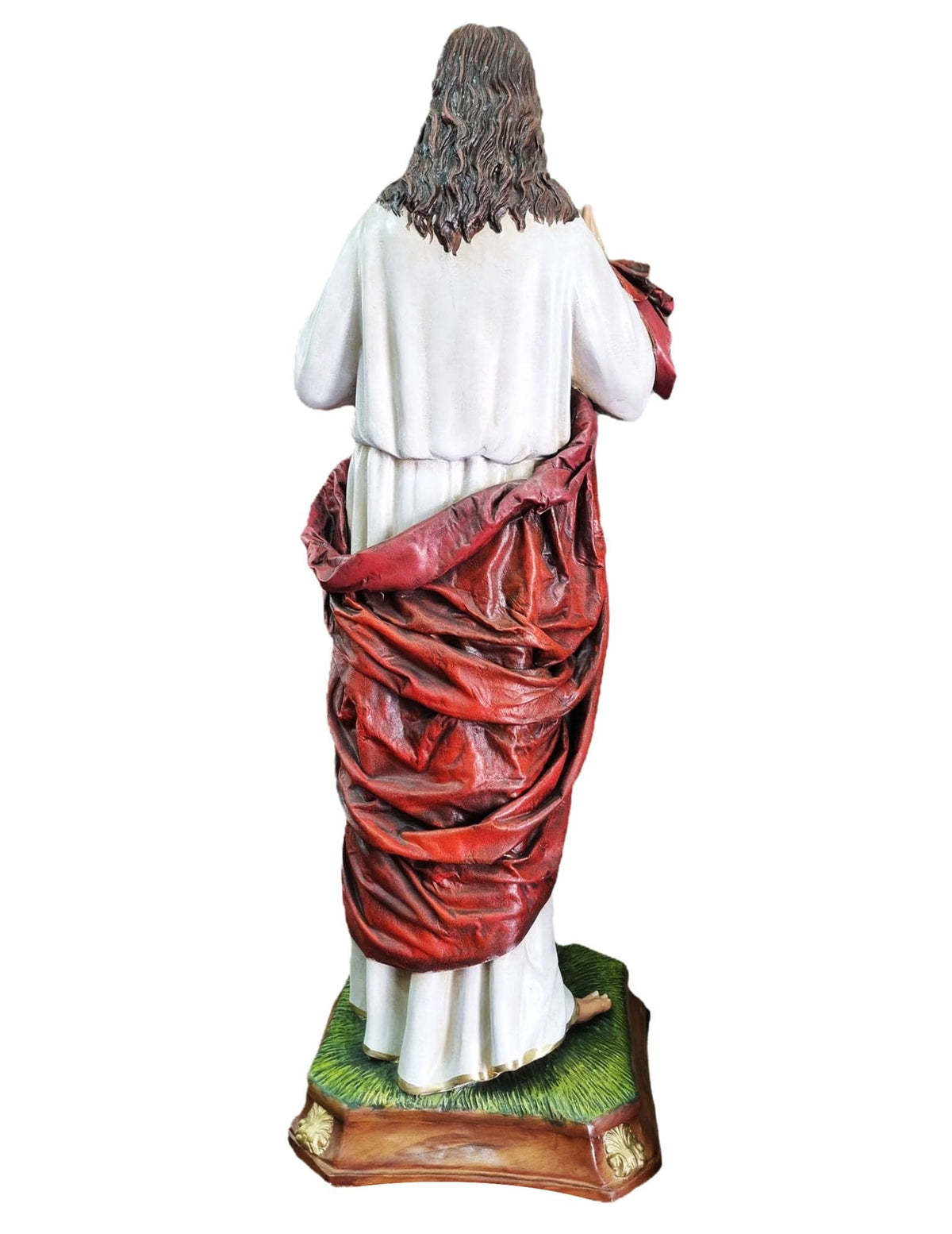 Imagem do Sagrado Coração de Jesus Colorida em Fibra de Vidro 130 m-TerraCotta Arte Sacra