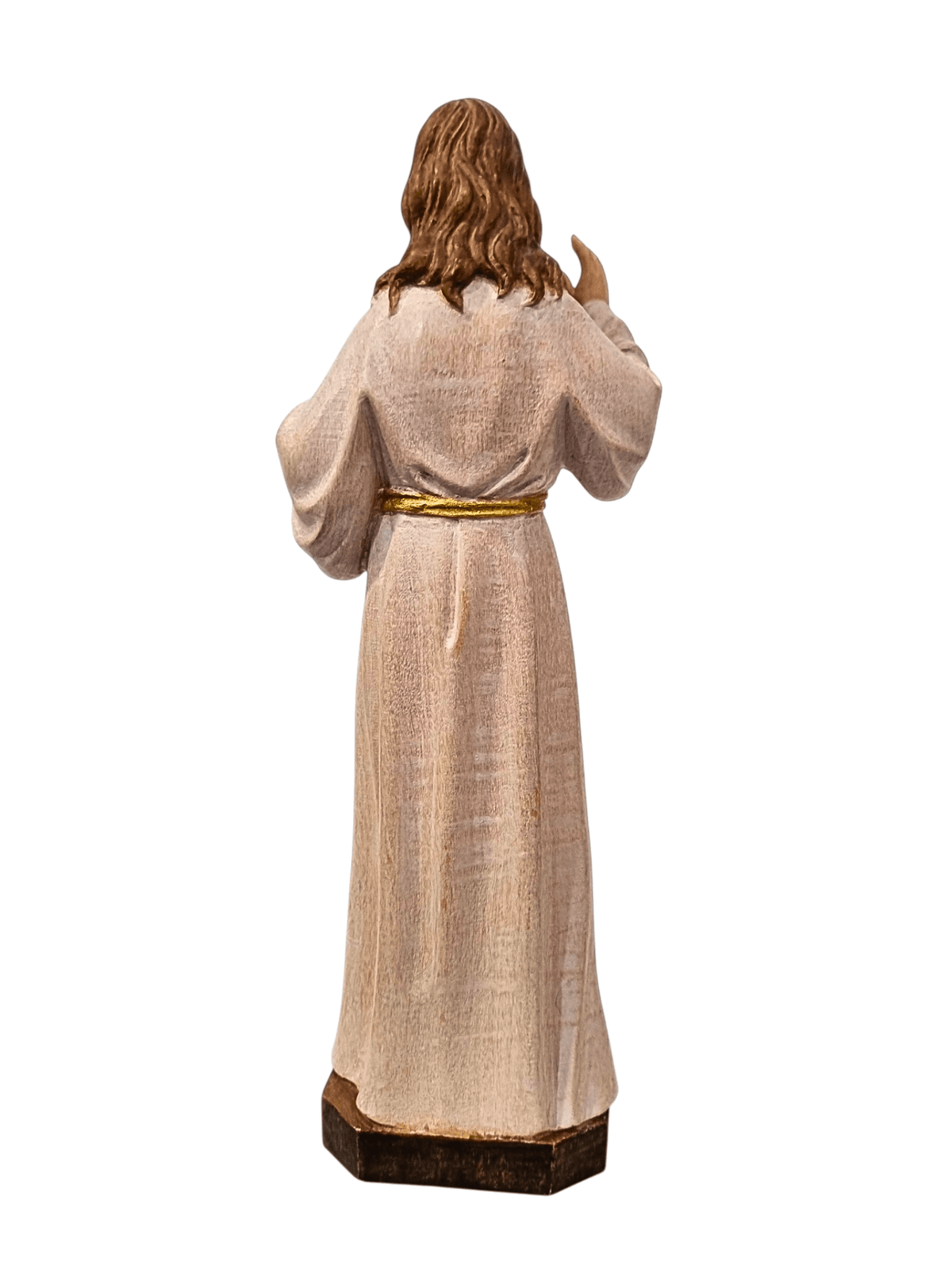 Imagem do Sagrado Coração de Jesus Colorida em Madeira 29 cm-TerraCotta Arte Sacra