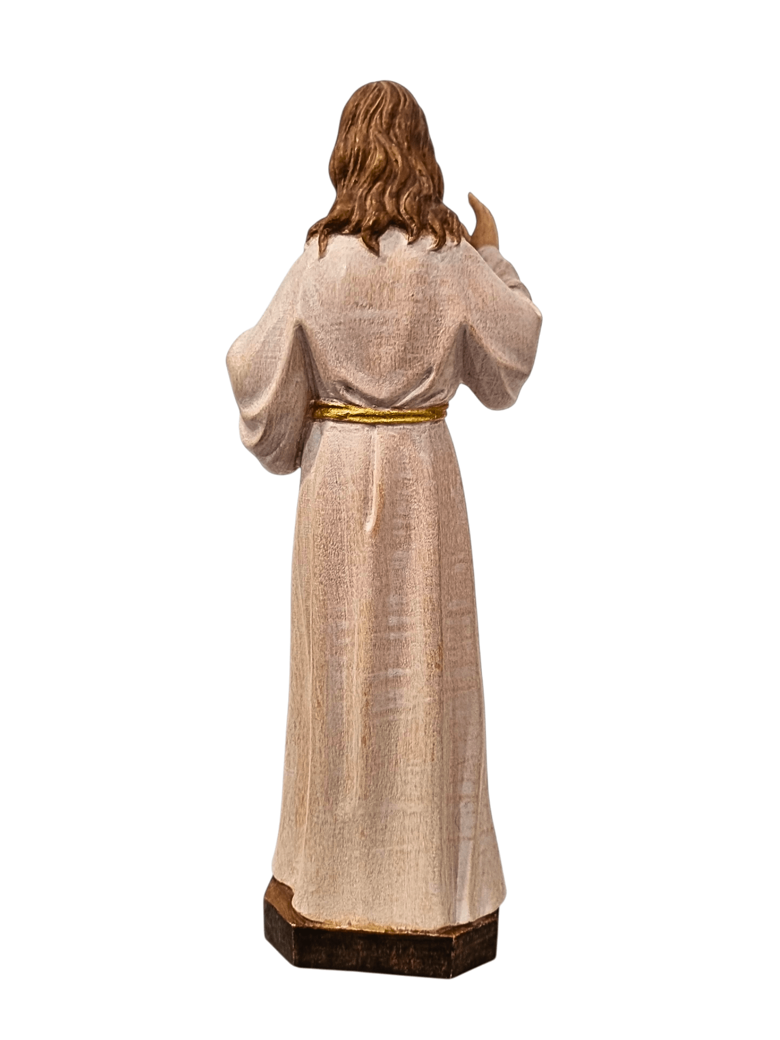 Imagem do Sagrado Coração de Jesus Colorida em Madeira 29 cm-TerraCotta Arte Sacra