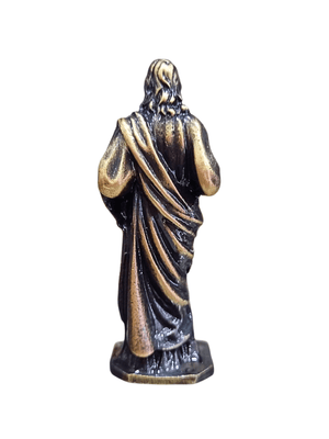 Imagem do Sagrado Coração de Jesus em Metal 7 cm-TerraCotta Arte Sacra