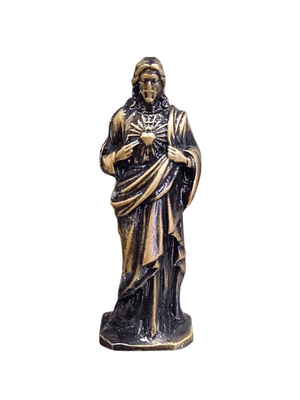 Imagem do Sagrado Coração de Jesus em Metal 7 cm-TerraCotta Arte Sacra