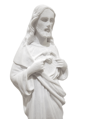 Imagem do Sagrado Coração de Jesus em Pó de Mármore 17 cm-TerraCotta Arte Sacra