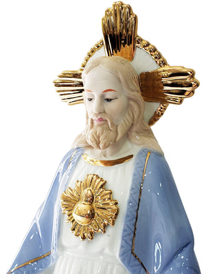 Imagem do Sagrado Coração de Jesus em Porcelana 32 cm-TerraCotta Arte Sacra