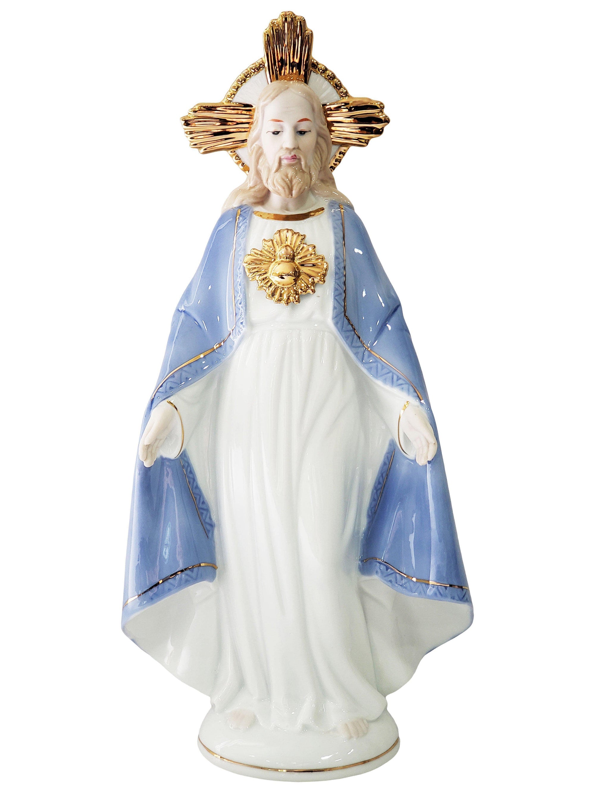 Imagem do Sagrado Coração de Jesus em Porcelana 32 cm-TerraCotta Arte Sacra