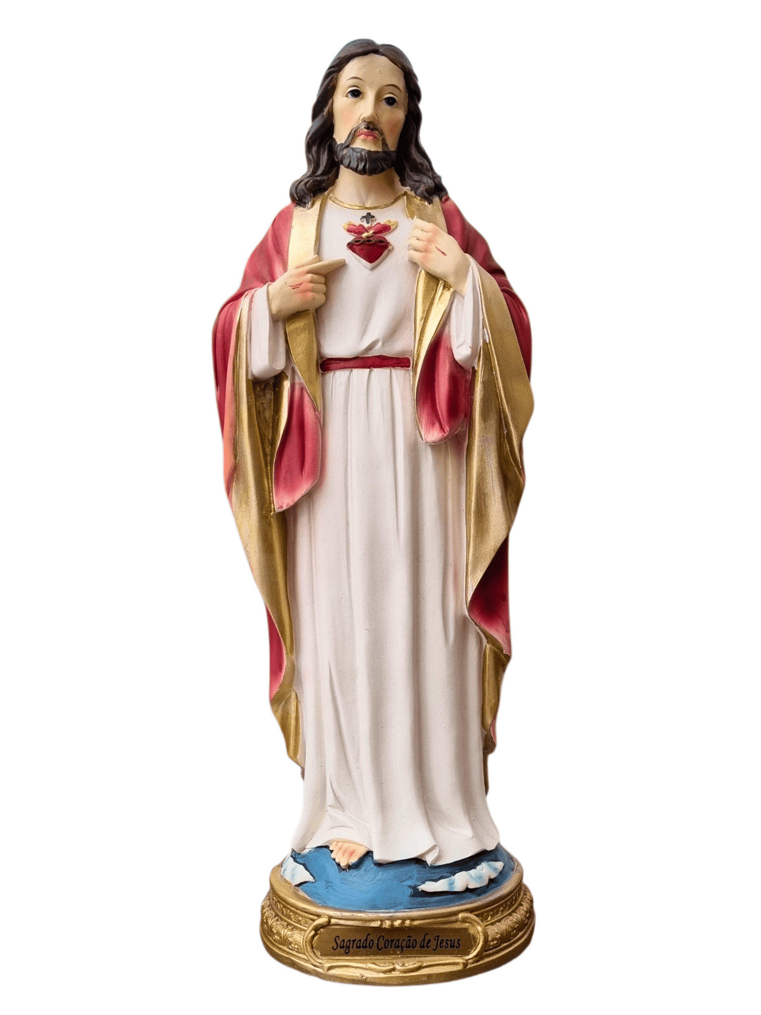Imagem do Sagrado Coração de Jesus em Resina 30 cm-TerraCotta Arte Sacra
