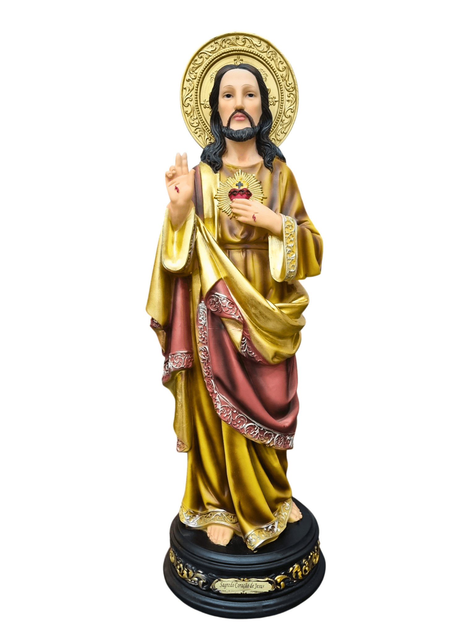 Imagem do Sagrado Coração de Jesus em Resina 60 cm-TerraCotta Arte Sacra
