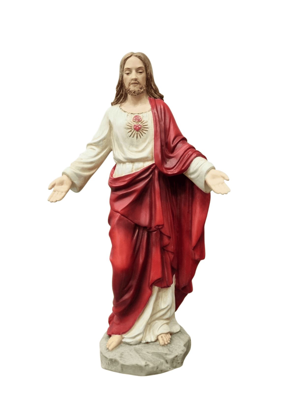 Imagem do Sagrado Coração de Jesus em Resina Colorida 15,5 cm-TerraCotta Arte Sacra
