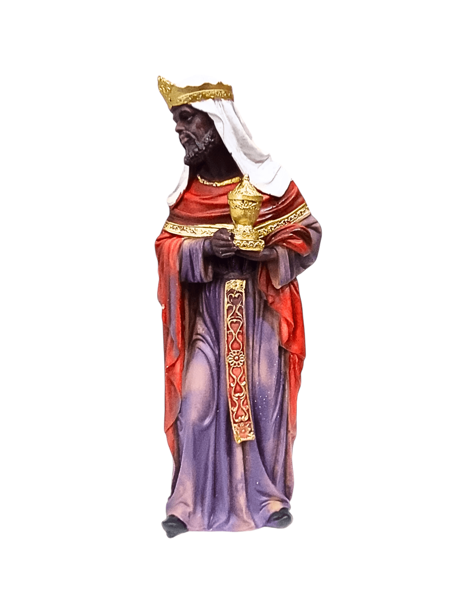 Imagem em Resina Rei Mago Baltazar 20 cm-TerraCotta Arte Sacra