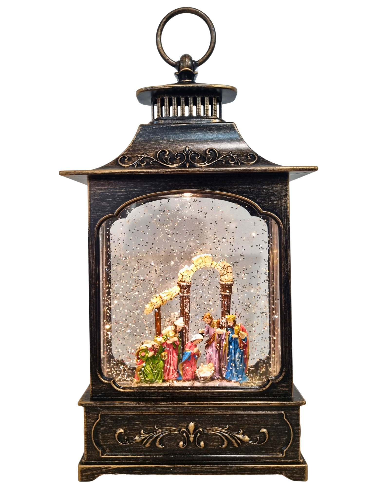 Luminária Presépio Colorido 35 x 16 cm-TerraCotta Arte Sacra