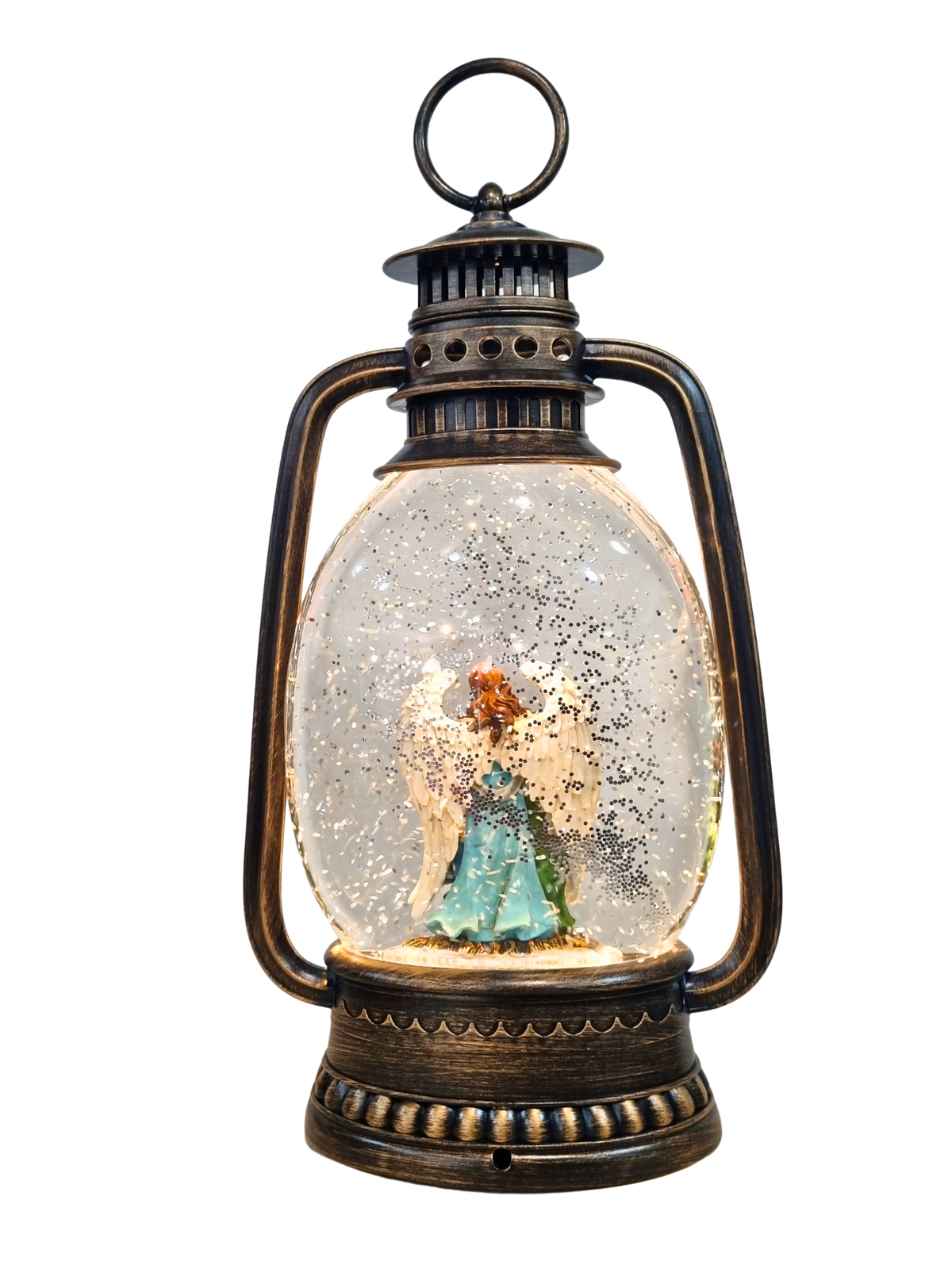 Luminária Sagrada Família com Anjo Azul 32 X 17 cm-TerraCotta Arte Sacra