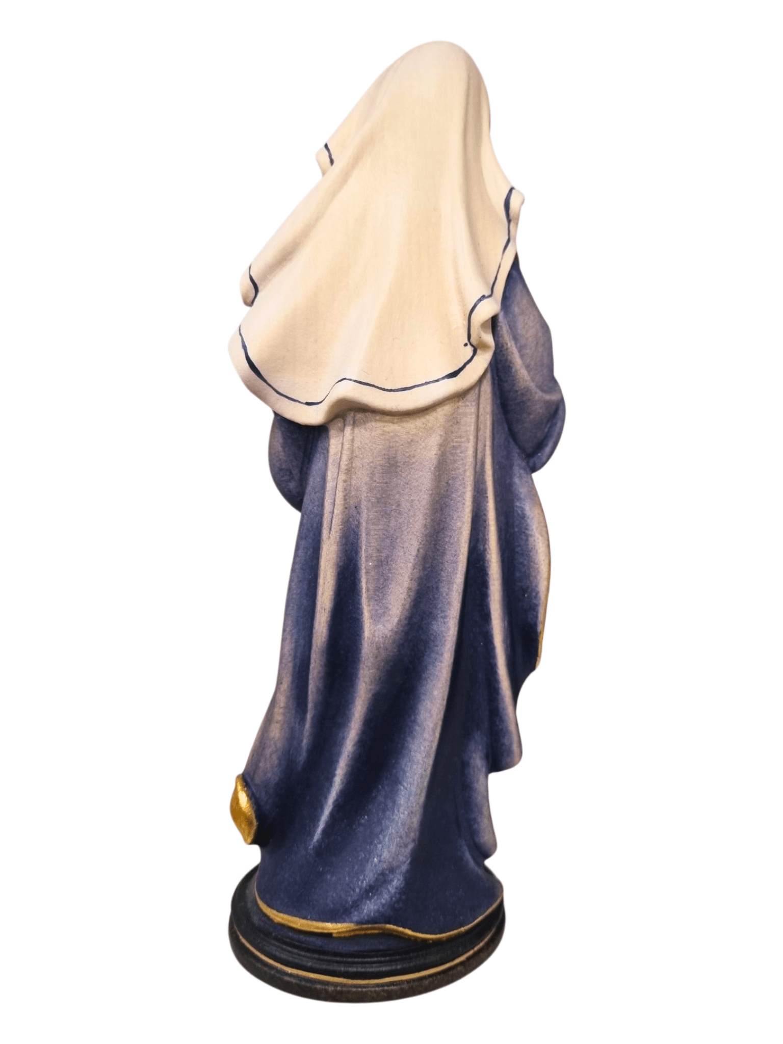 Madona da Paz de Madeira Italiana 20 cm Colorido-TerraCotta Arte Sacra