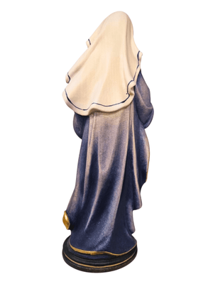Madona da Paz de Madeira Italiana 20 cm Colorido-TerraCotta Arte Sacra