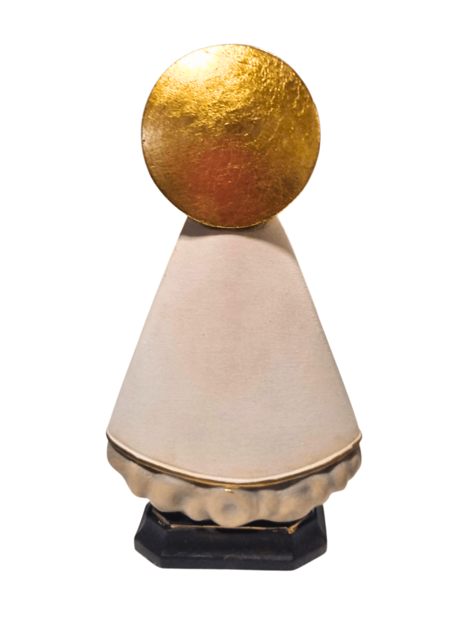 Madonna Mariazell de Madeira Italiana 15,5 cm colorida-TerraCotta Arte Sacra