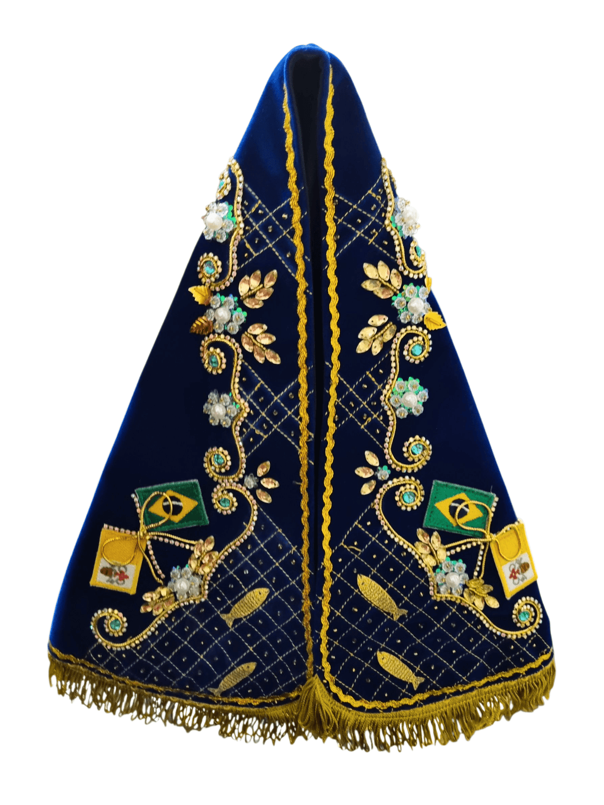 Manto para Imagem de Nossa Senhora Aparecida Pesca Milagrosa 38 cm-TerraCotta Arte Sacra