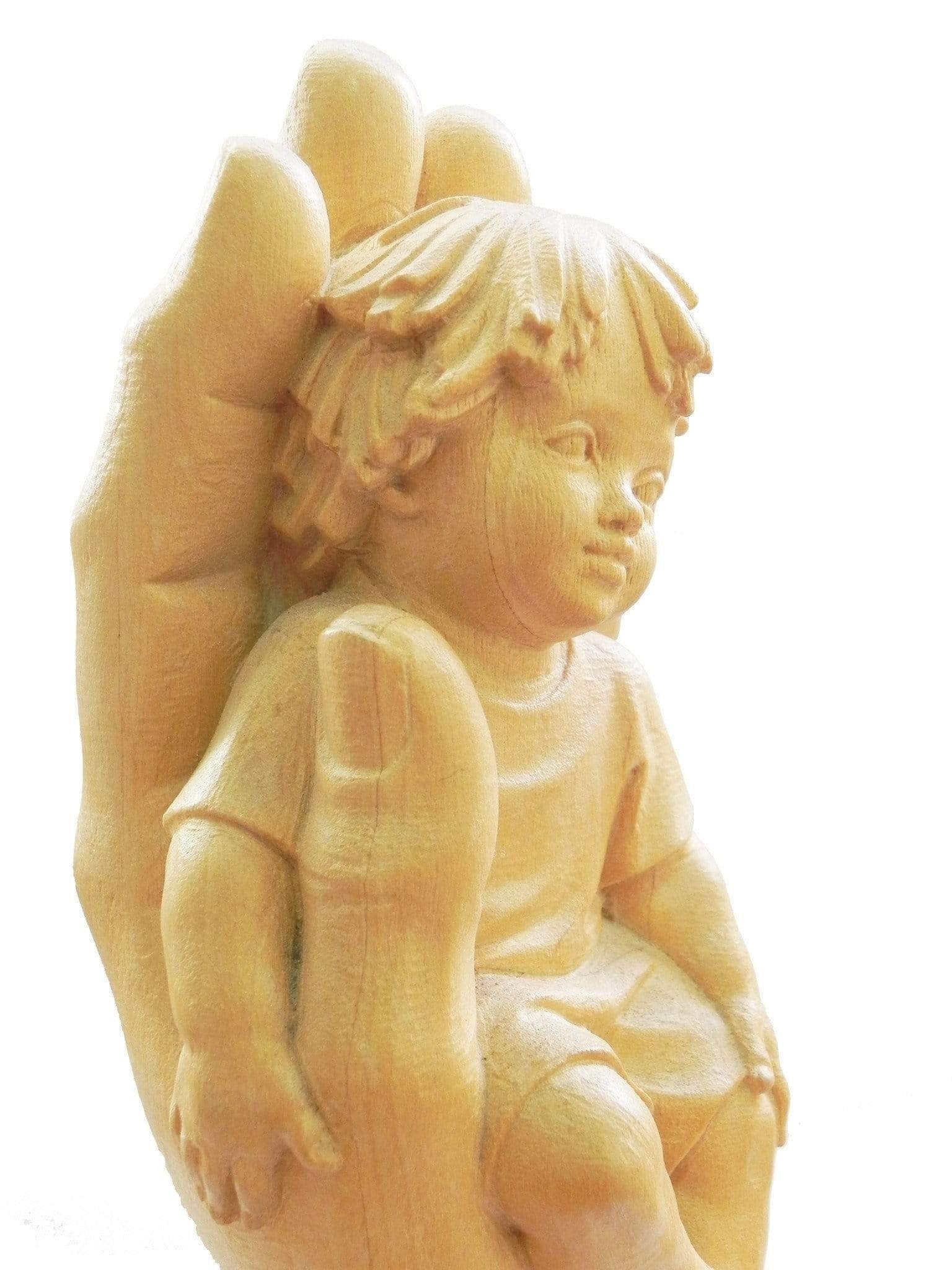 Mão Protetiva Menino em Madeira 11,5 cm-TerraCotta Arte Sacra