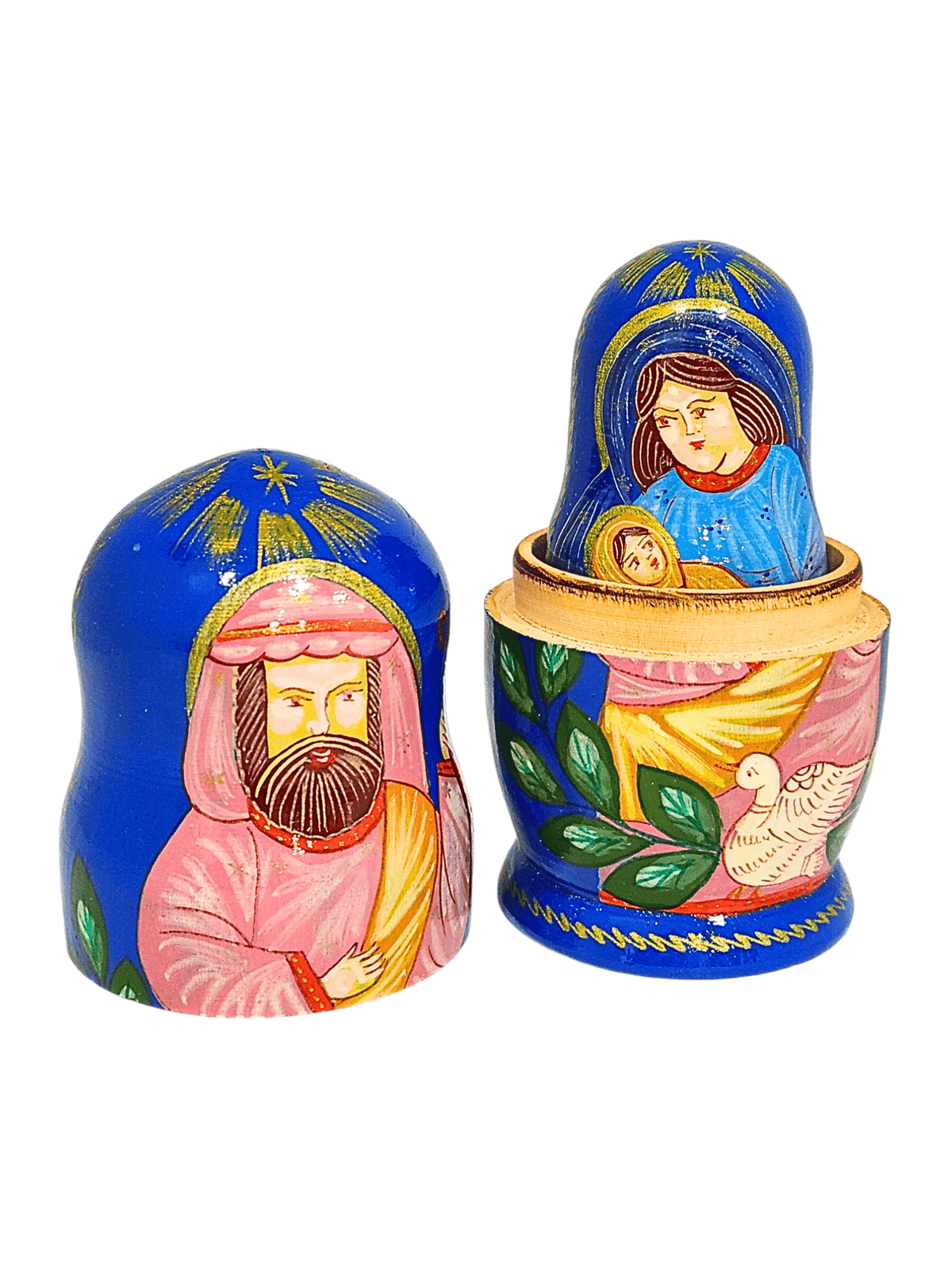 Matrioska Sagrada Família Azul 11 x 6 cm-TerraCotta Arte Sacra