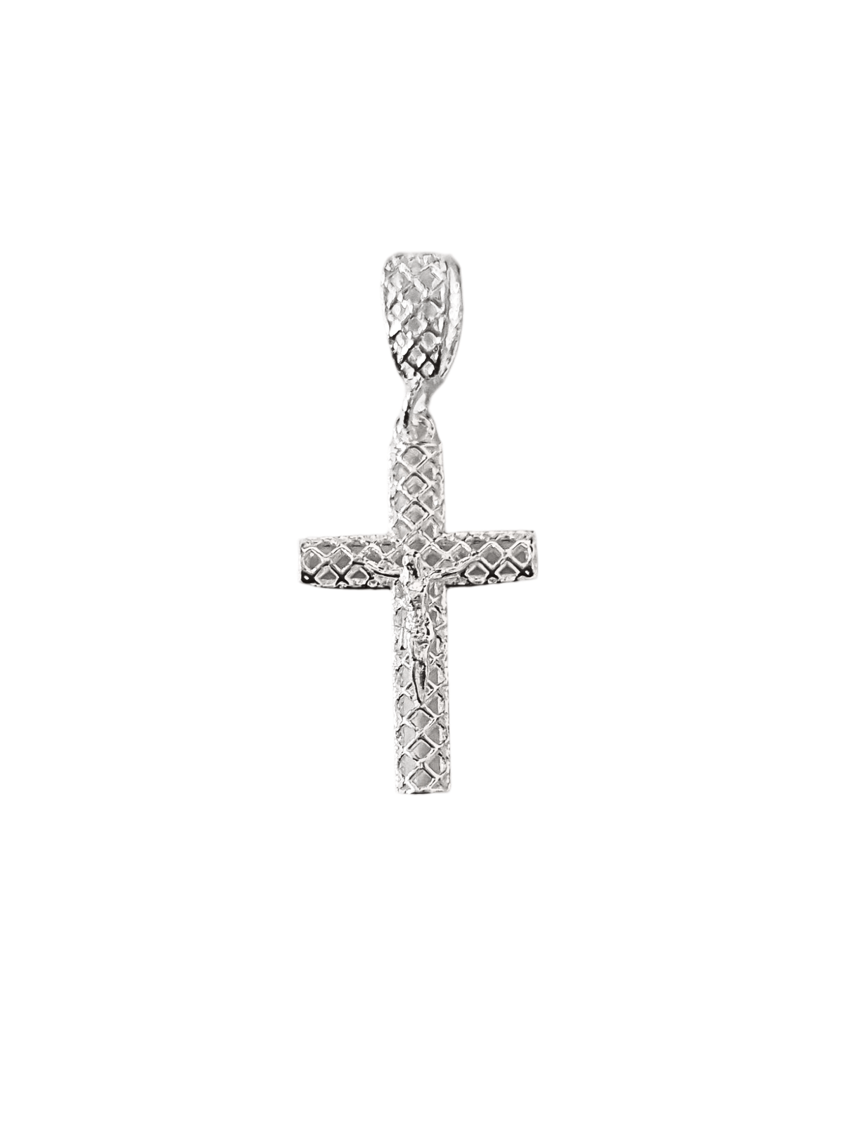 Medalha Crucifixo Vazada em Prata de Lei 925-TerraCotta Arte Sacra