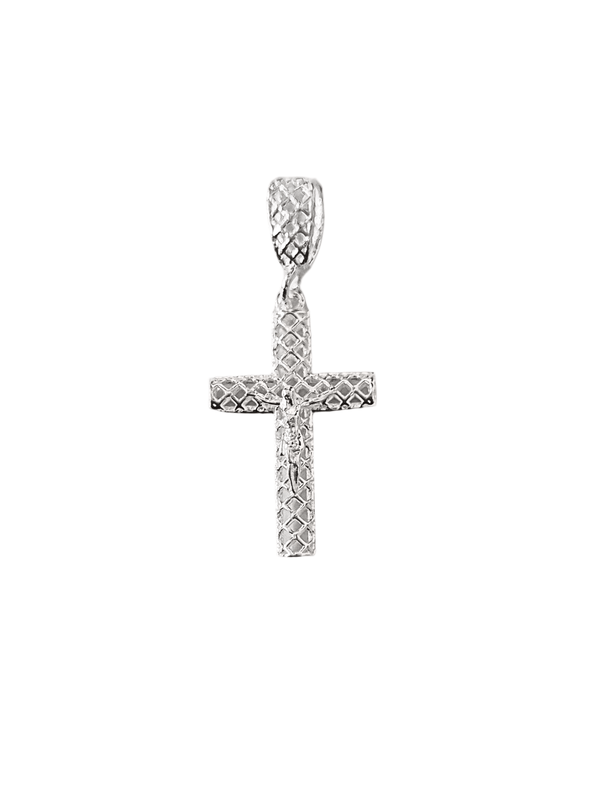 Medalha Crucifixo Vazada em Prata de Lei 925-TerraCotta Arte Sacra