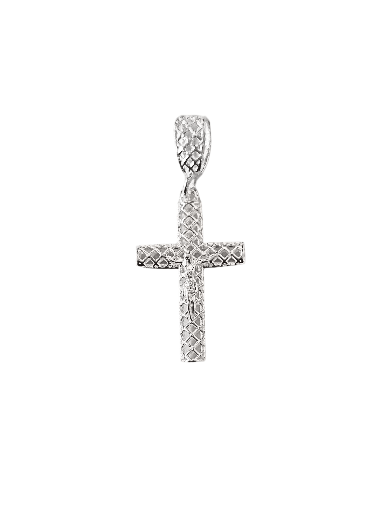 Medalha Crucifixo Vazada em Prata de Lei 925-TerraCotta Arte Sacra