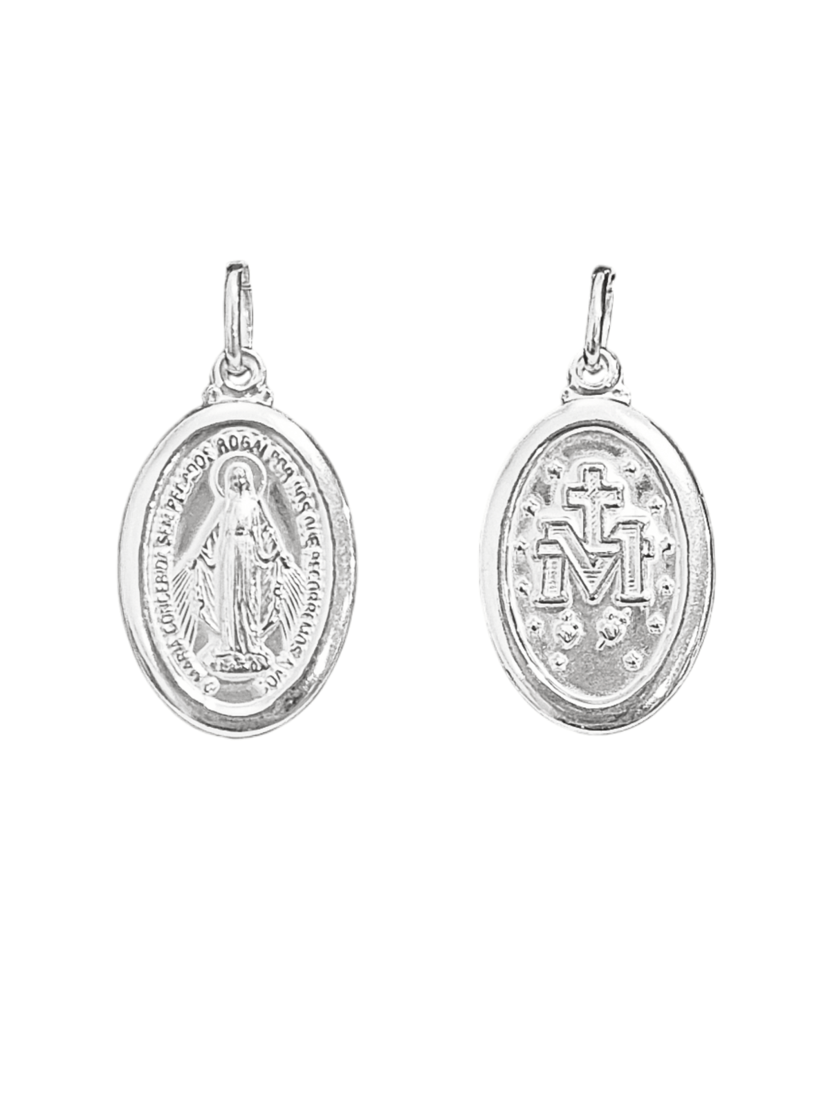 Medalha Milagrosa de Nossa Senhora das Graças Fosca em Prata de Lei 925-TerraCotta Arte Sacra