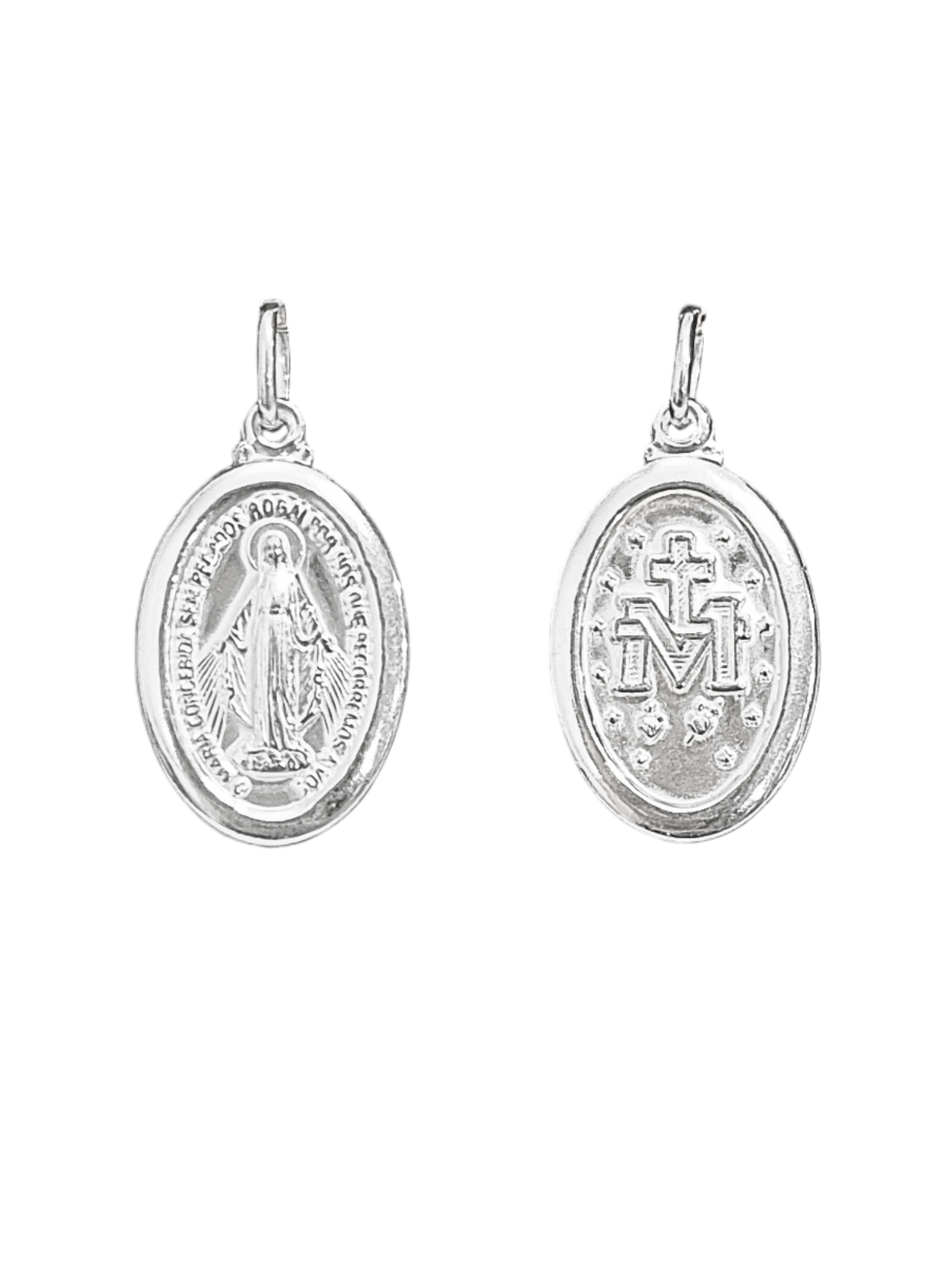 Medalha Milagrosa de Nossa Senhora das Graças Fosca em Prata de Lei 925-TerraCotta Arte Sacra