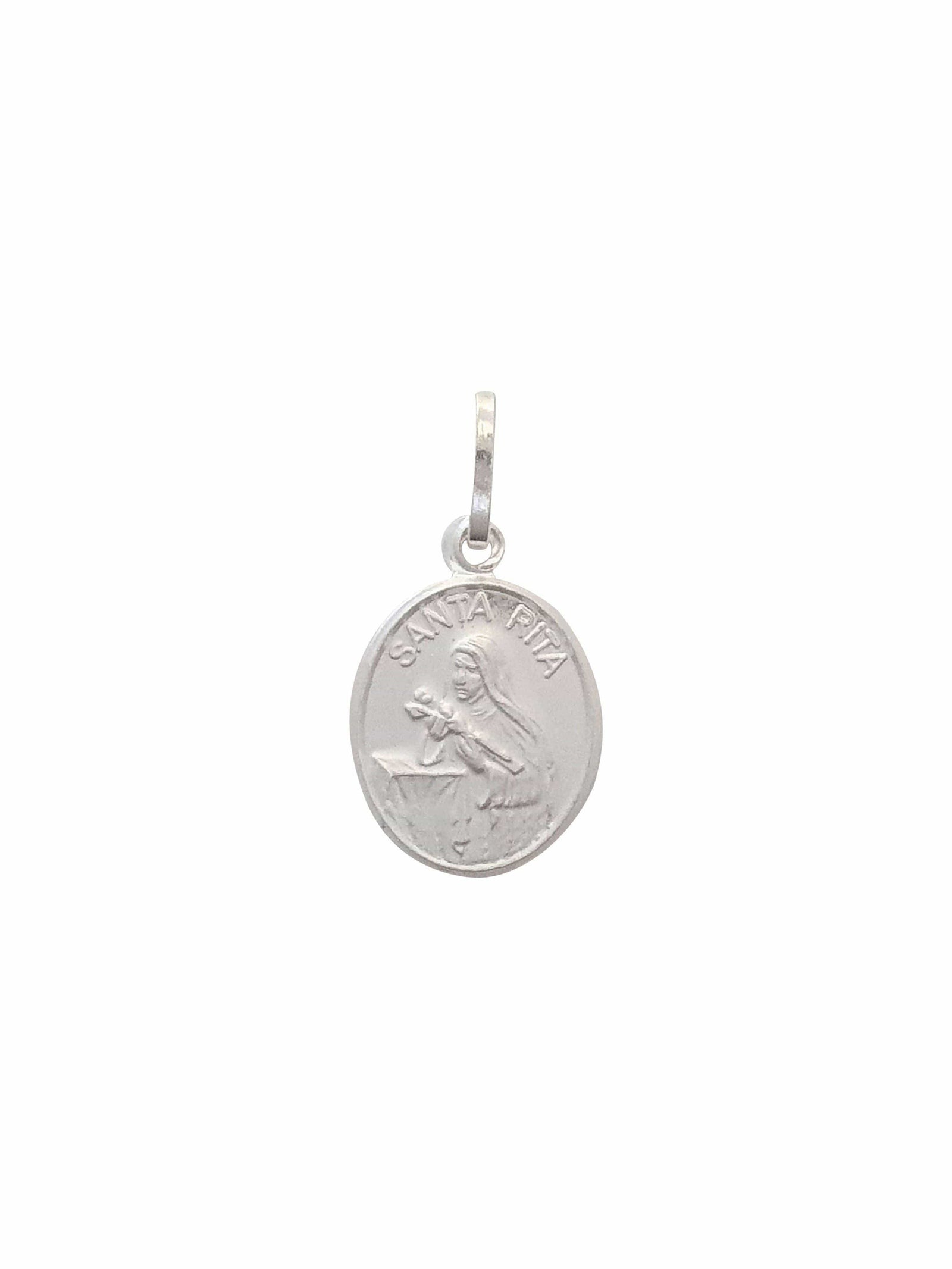 Medalha Santa Rita em Prata 925-TerraCotta Arte Sacra