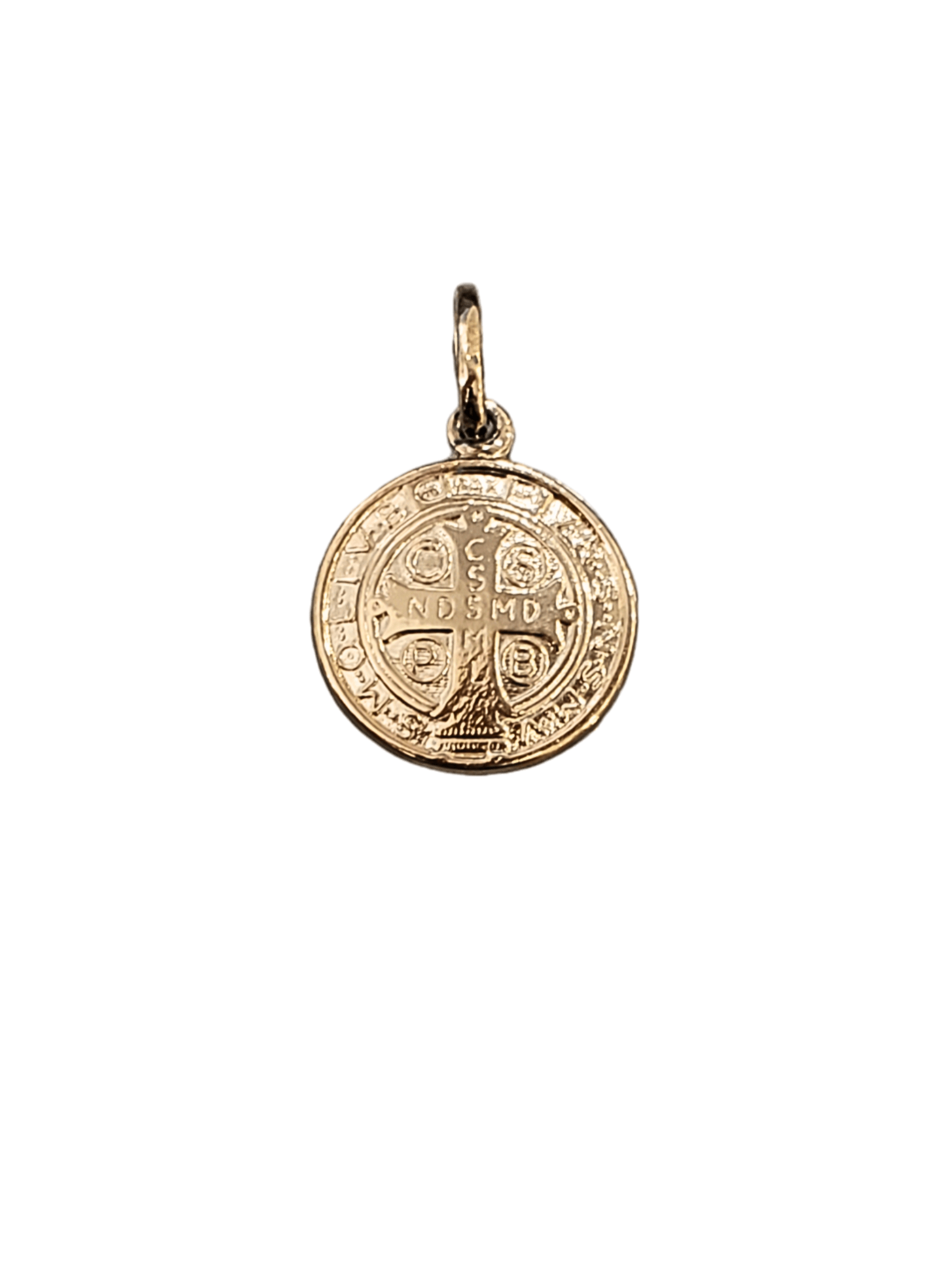 Medalha São Bento Dupla Face em Prata de Lei 925 e Banho de Ouro 18K-TerraCotta Arte Sacra