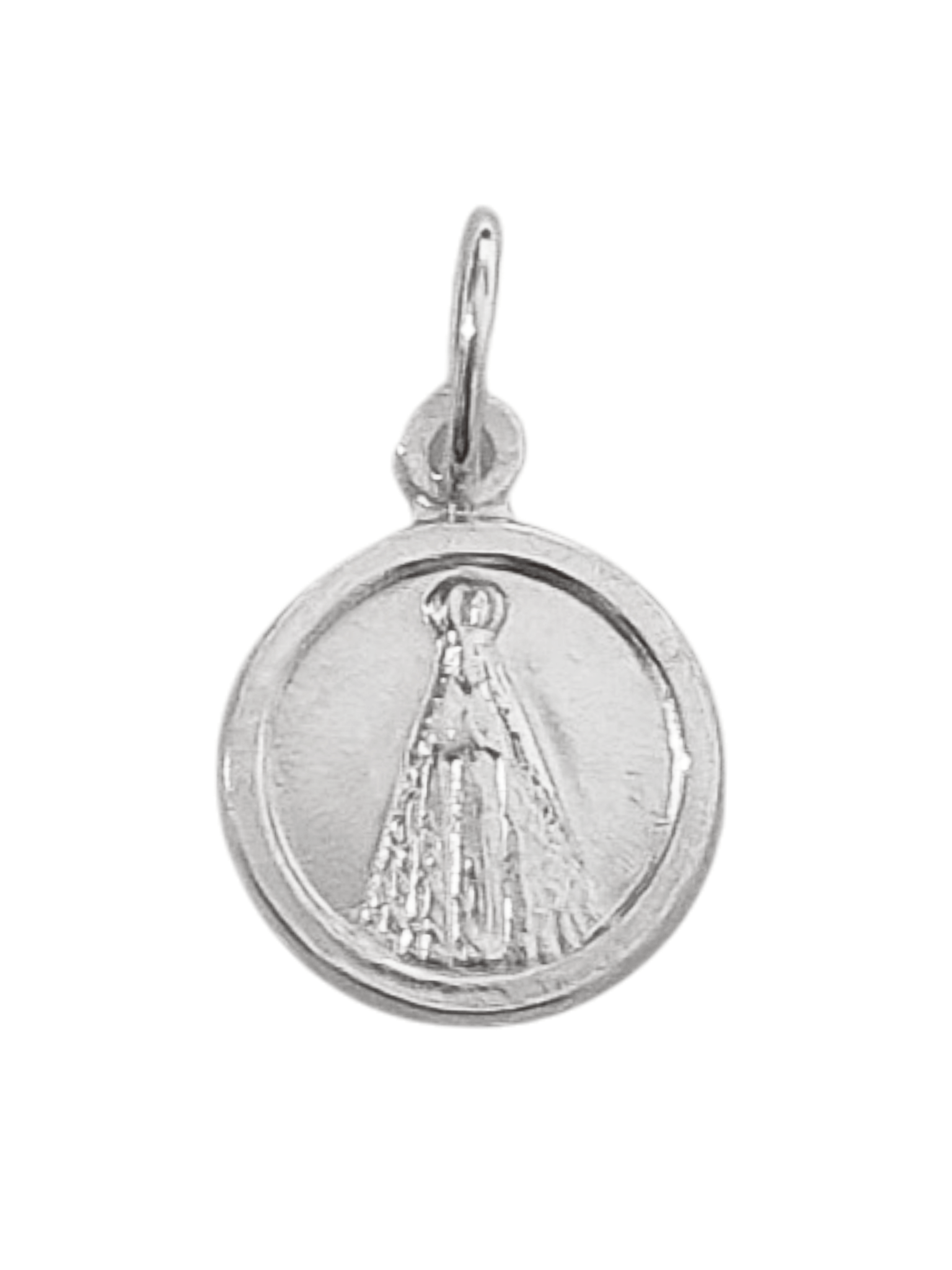 Medalha de Nossa Senhora Aparecida em Prata de Lei 925-TerraCotta Arte Sacra
