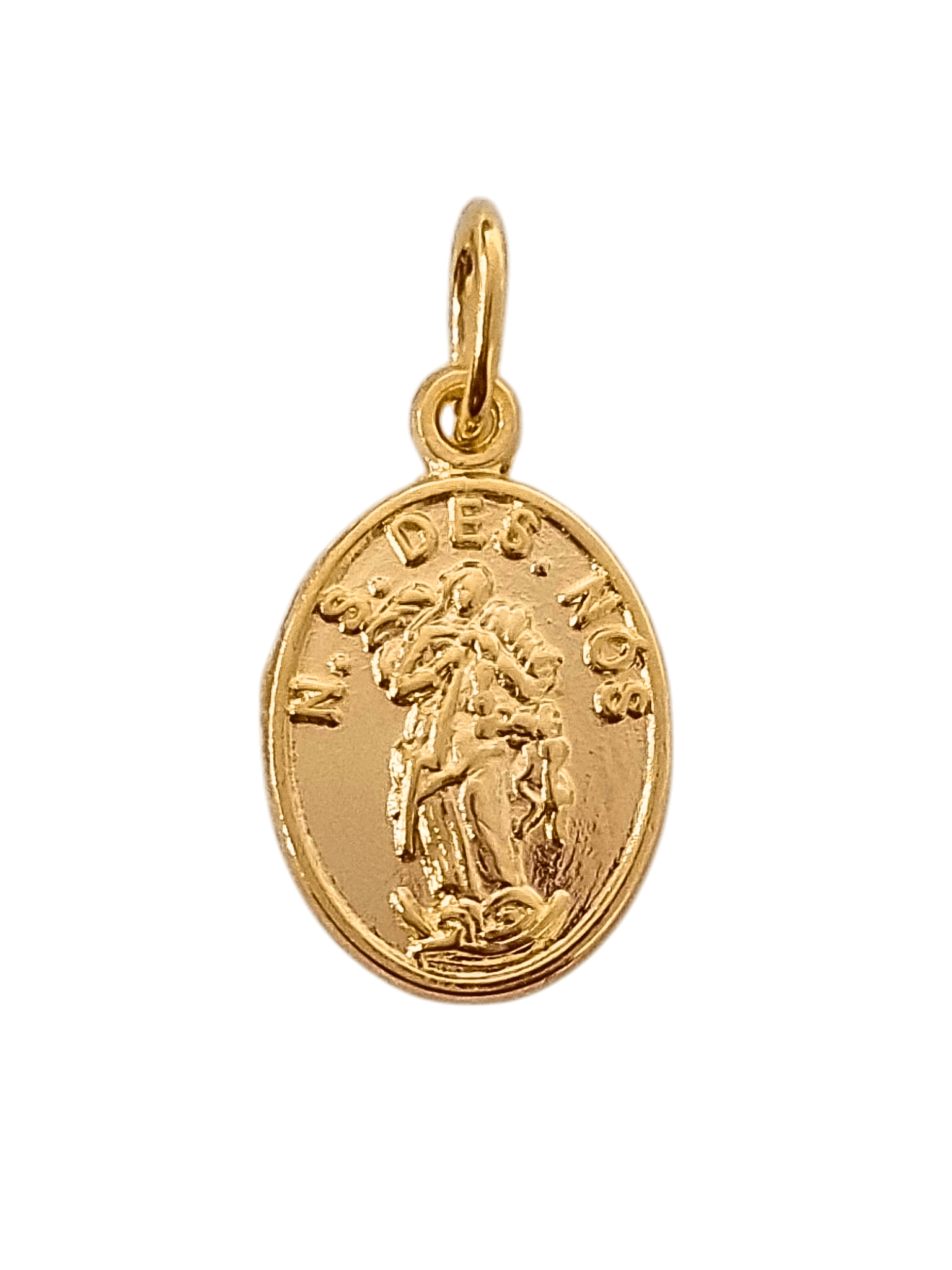 Medalha de Nossa Senhora Desatadora dos Nós em Prata de Lei 925 e Banho de Ouro 18 K-TerraCotta Arte Sacra