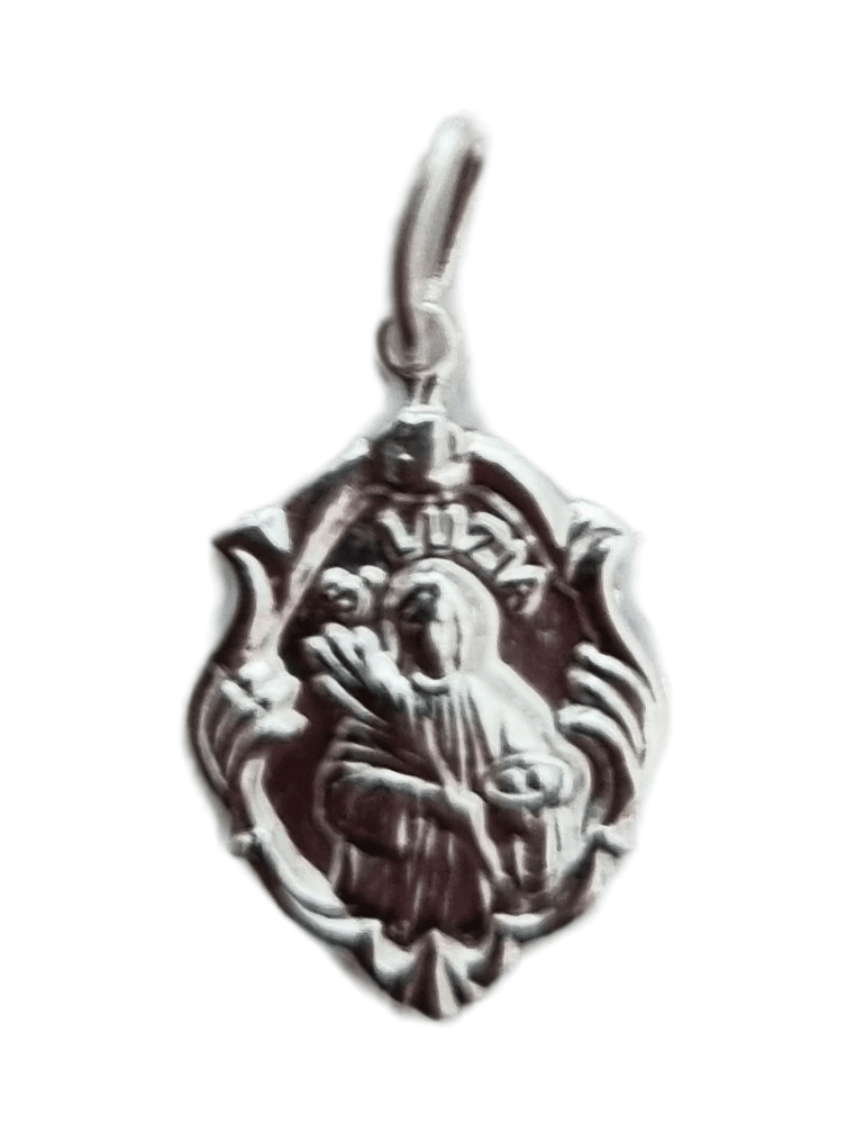 Medalha de Santa Luzia em Prata de Lei 925-TerraCotta Arte Sacra