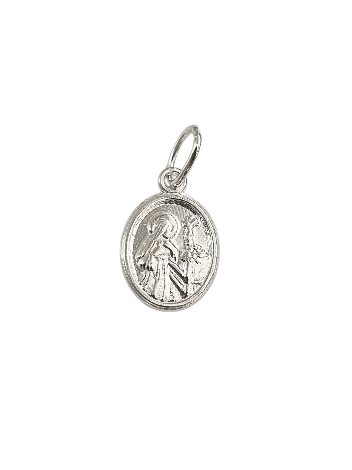Medalha de Santa Rita Oval em Prata de Lei 925-TerraCotta Arte Sacra