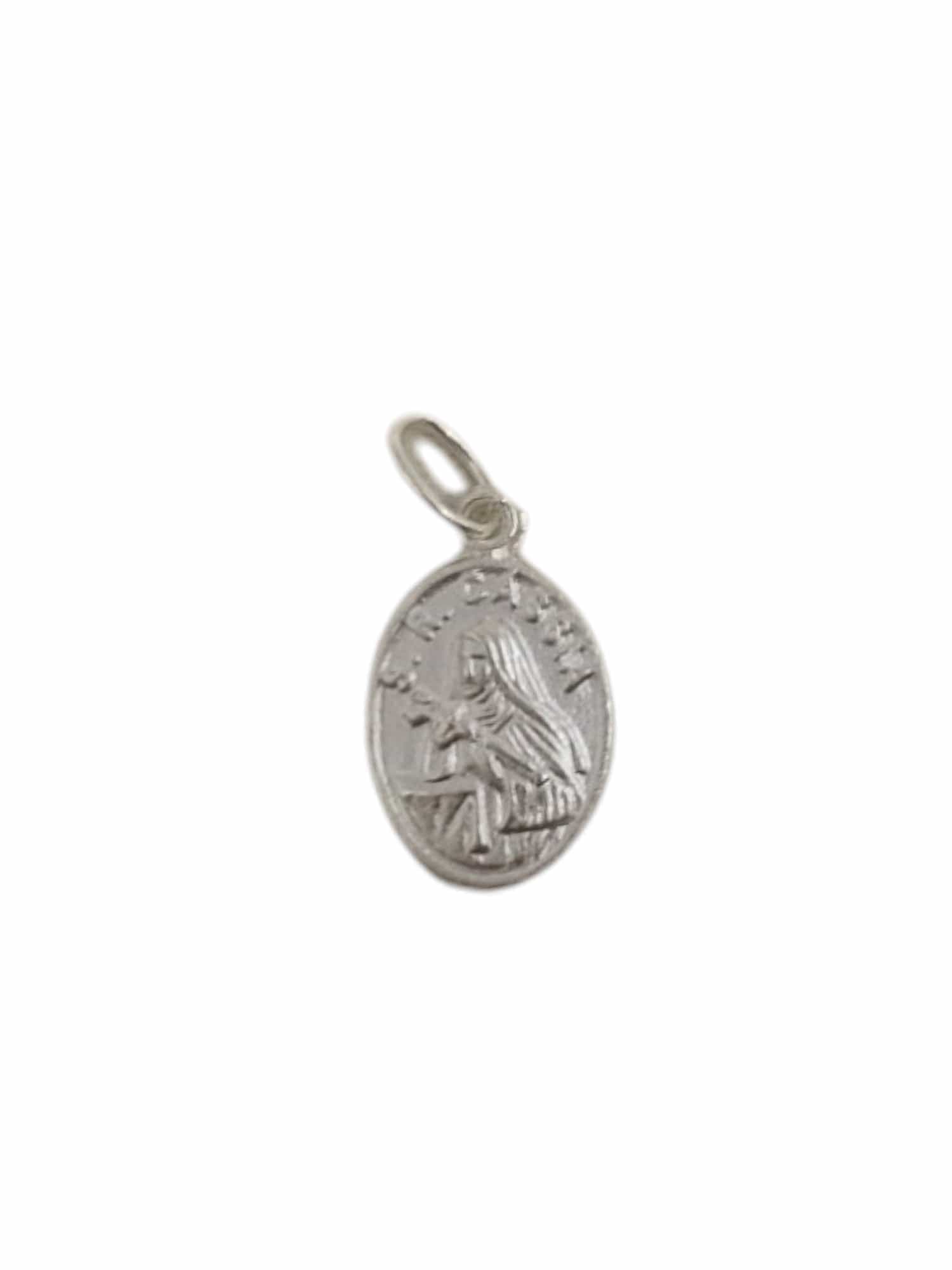 Medalha de Santa Rita de Cássia em Prata de Lei 925-TerraCotta Arte Sacra