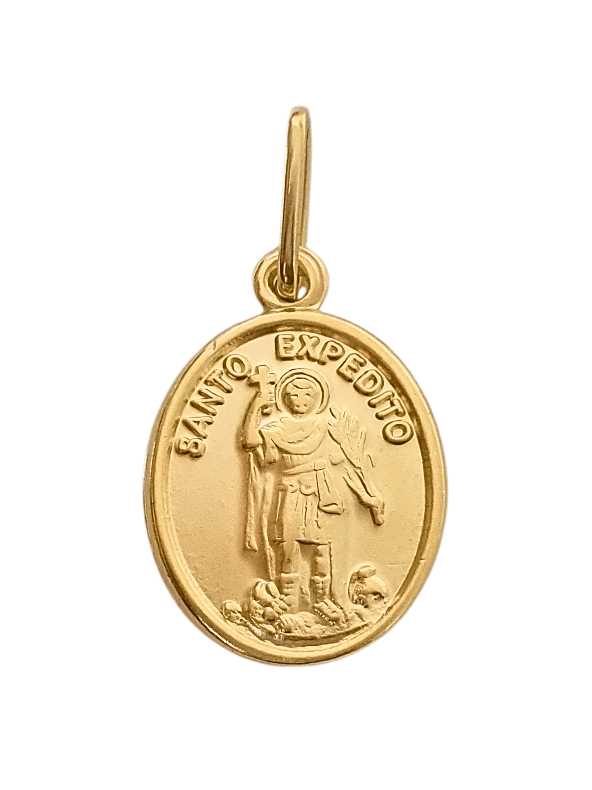 Medalha de Santo Expedito em Prata de Lei 925 e Banho de Ouro 18 K-TerraCotta Arte Sacra