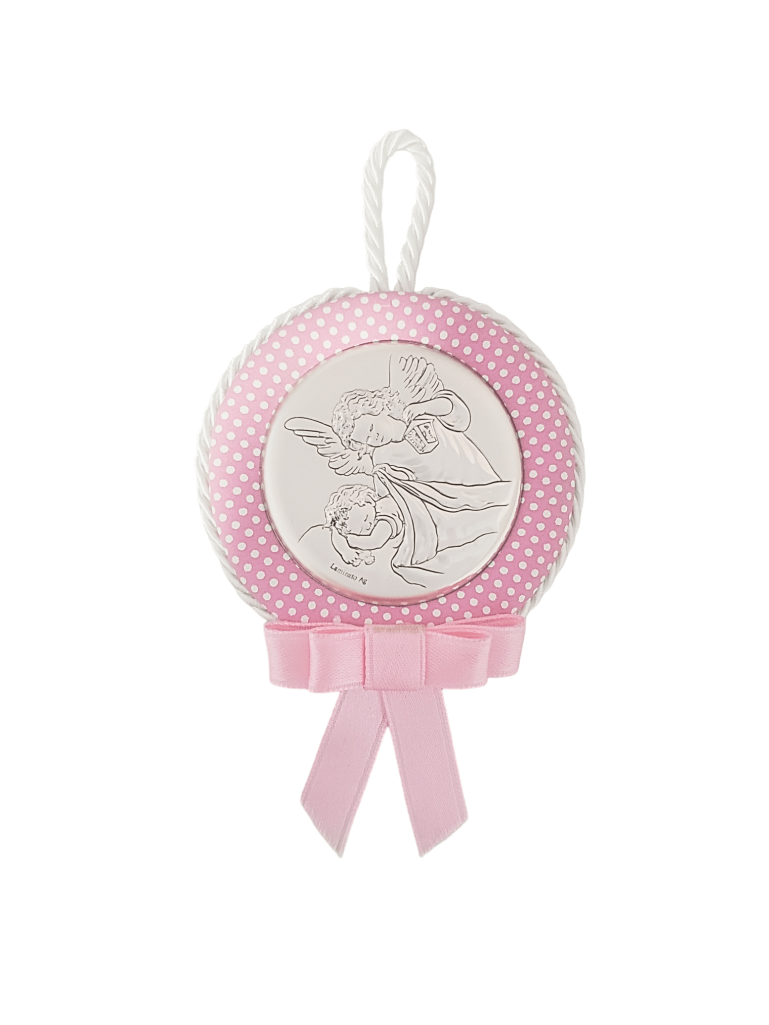 Medalhão de Berço com Medalha de Prata (Meninas)-TerraCotta Arte Sacra